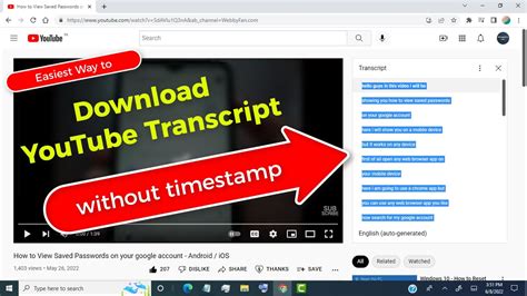 Note We have done this for the English language, if your captions are in some other language you can change languages&x27;en&x27; to your caption language. . Download youtube transcript